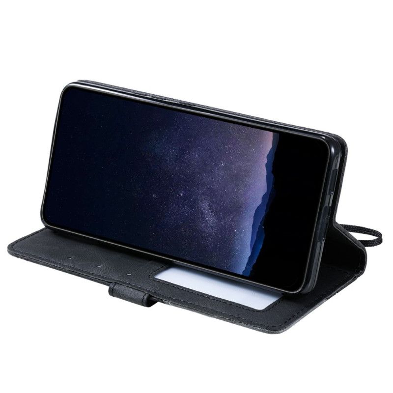 Läderfodral Oppo Find X8 Telefonfodral Tvåfärgad Randig Mönster