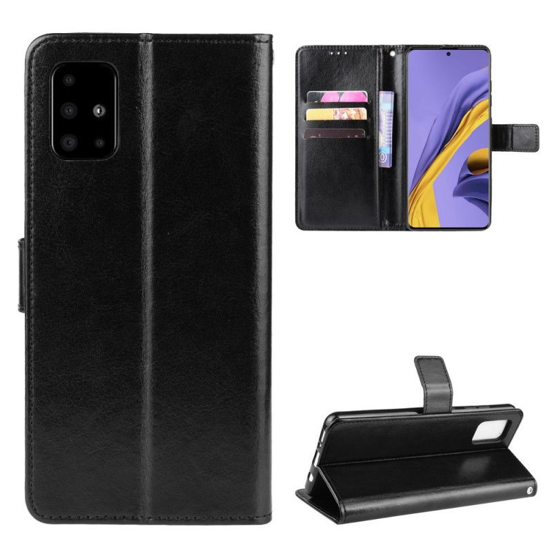 Fodral Samsung Galaxy A51 5G Svart Flashigt Konstläder