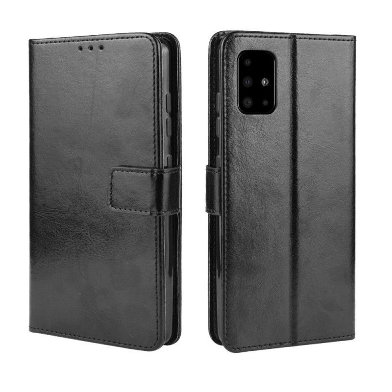 Fodral Samsung Galaxy A51 5G Svart Flashigt Konstläder