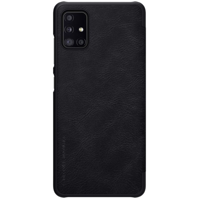 Folio-fodral för Samsung Galaxy A51 5G Svart Nillkin Qin-Serien
