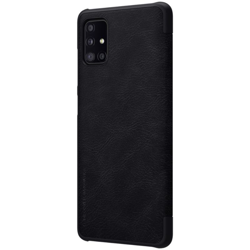 Folio-fodral för Samsung Galaxy A51 5G Svart Nillkin Qin-Serien