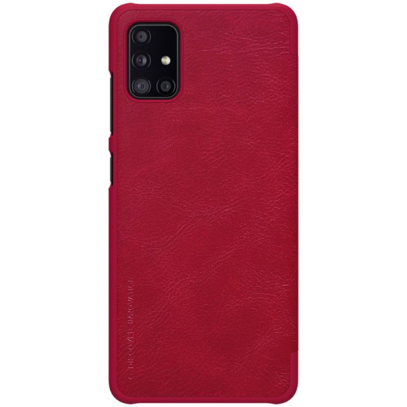 Folio-fodral för Samsung Galaxy A51 5G Svart Nillkin Qin-Serien