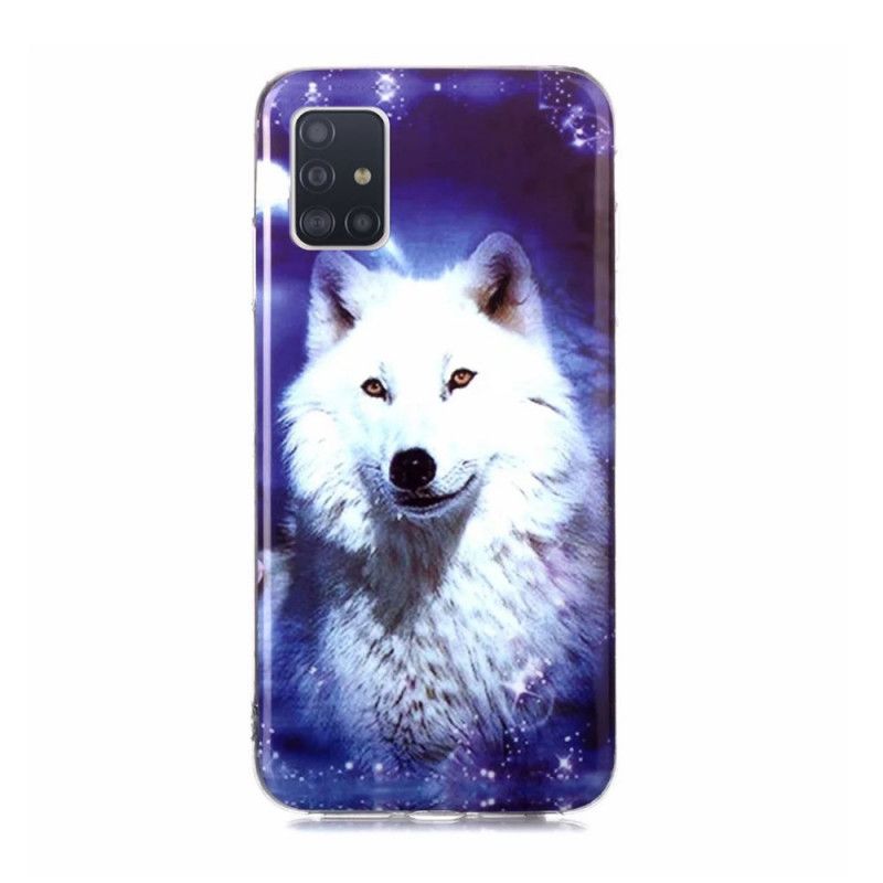 Skal Samsung Galaxy A51 5G Grön Fluorescerande Vargserie