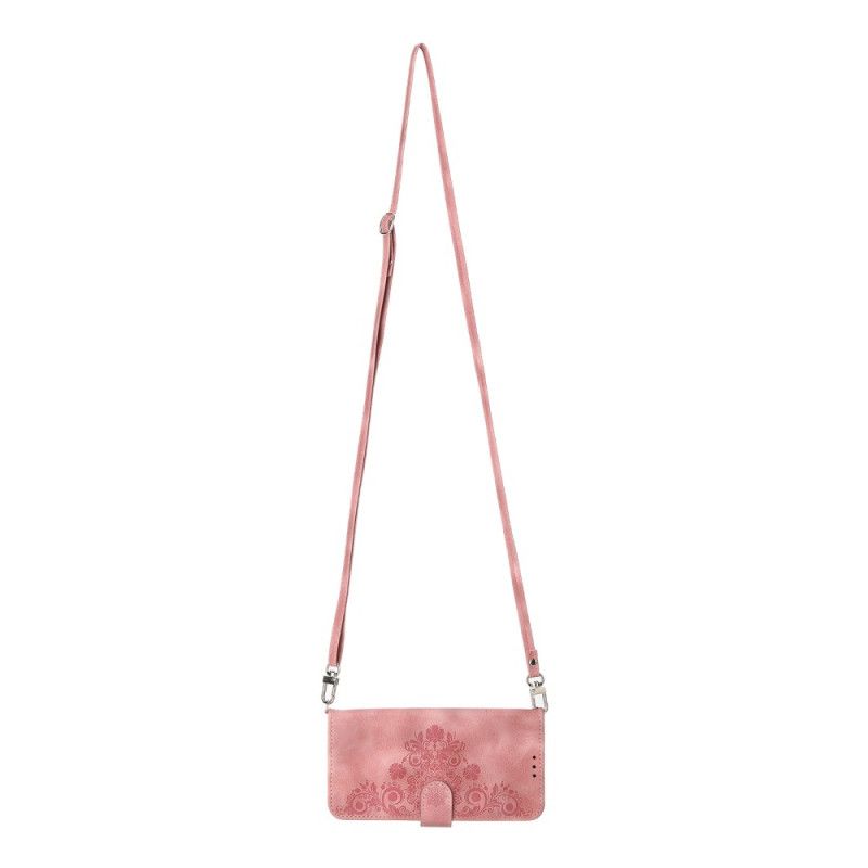 Fodral Xiaomi Redmi Note 15 Pro Plus 5g Blommönster Med Axelrem Och Rem