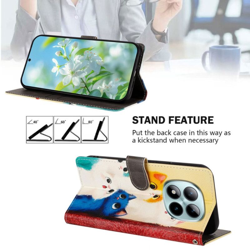 Fodral Xiaomi Redmi Note 15 Pro Plus 5g Färgglada Katter