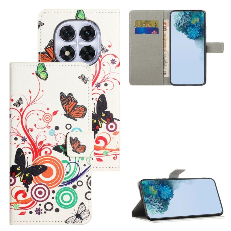 Fodral Xiaomi Redmi Note 15 Pro Plus 5g Fjärilar På Vit Bakgrund