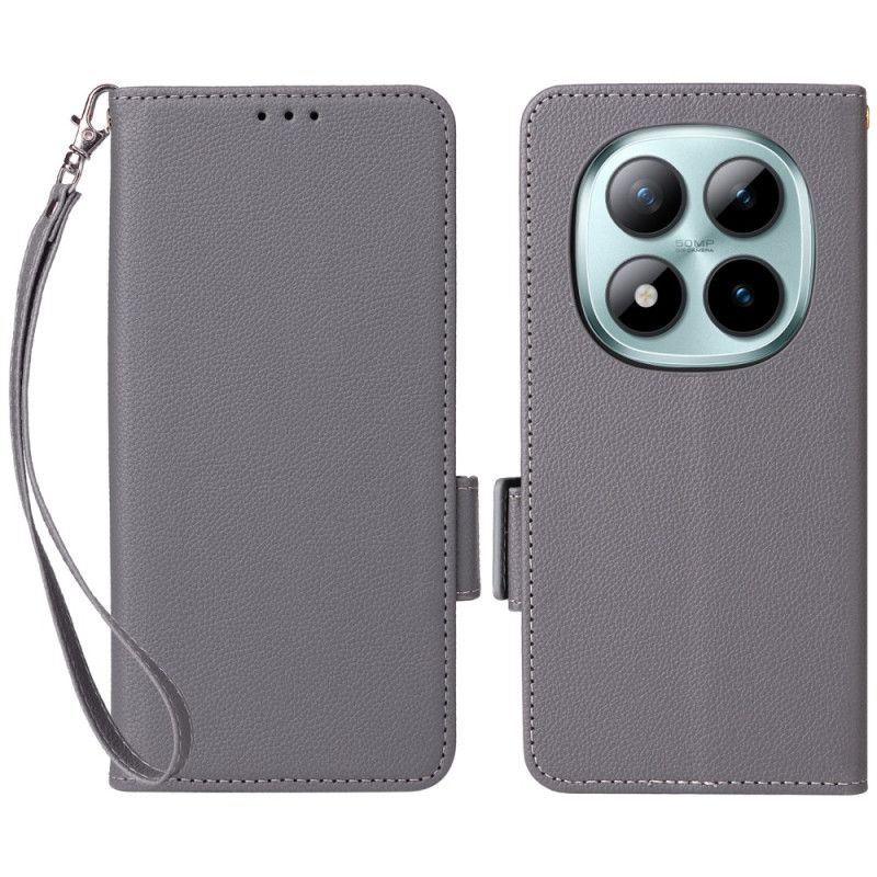 Fodral Xiaomi Redmi Note 15 Pro Plus 5g Litchikonstläder Med Rem