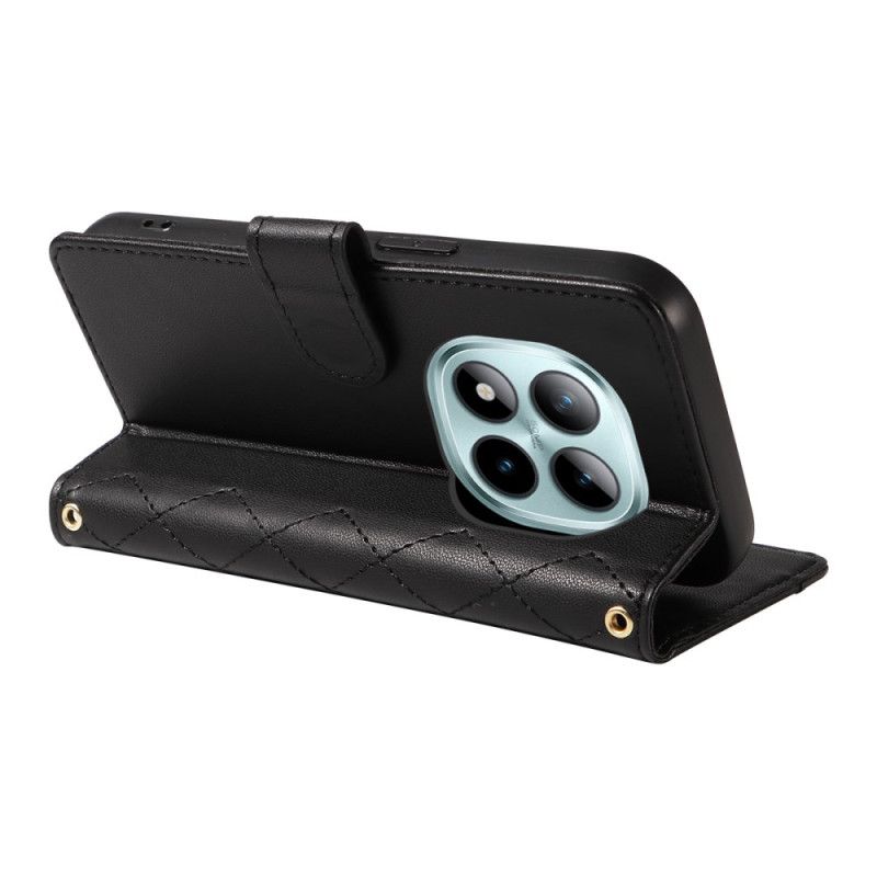 Fodral Xiaomi Redmi Note 15 Pro Plus 5g Quiltad Med Rem Och Axelrem