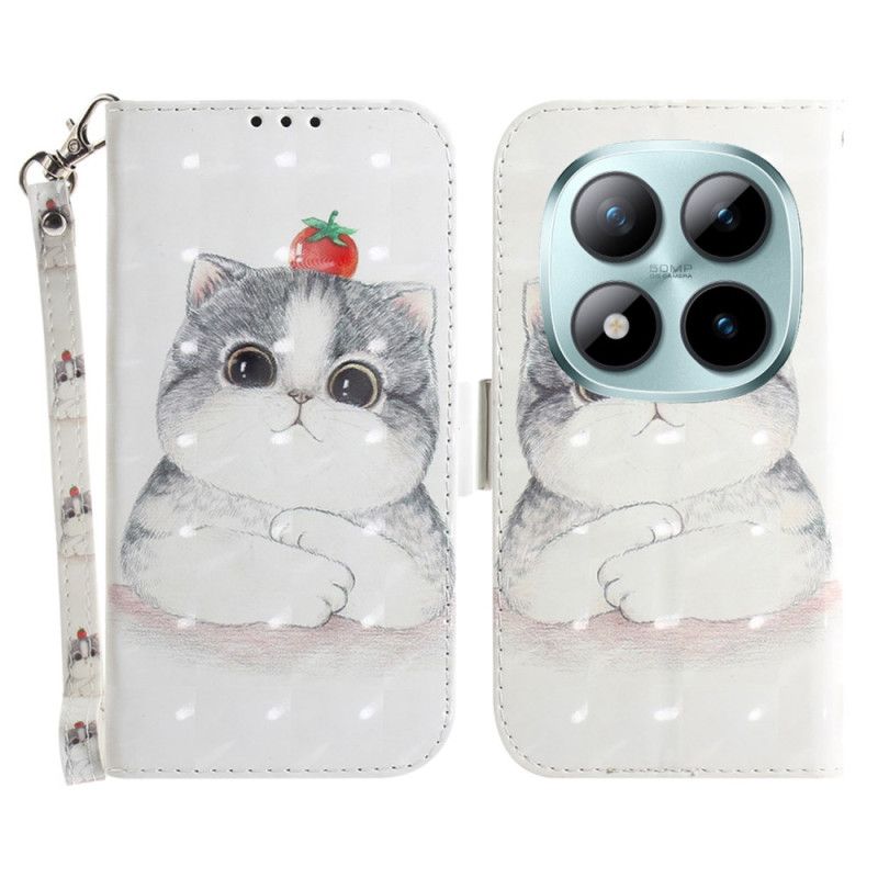 Fodral Xiaomi Redmi Note 15 Pro Plus 5g Söt Katt Med Rem