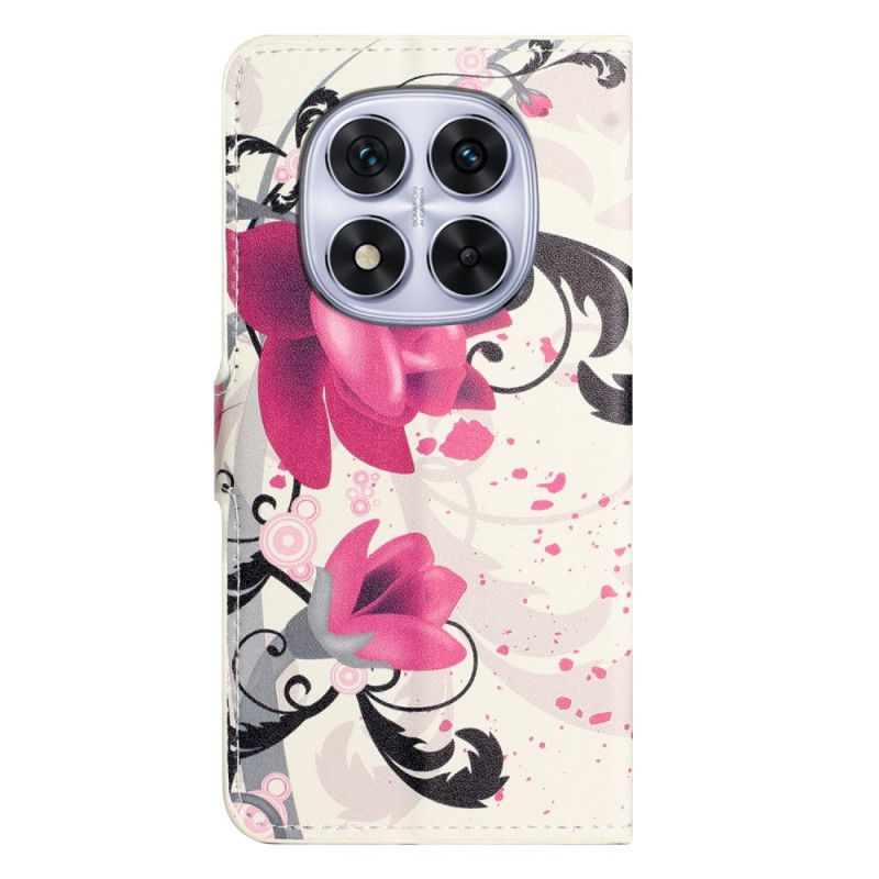 Läderfodral Xiaomi Redmi Note 15 Pro Plus 5g Telefonfodral Lotusmönster