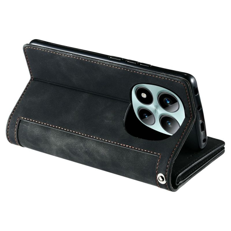 Läderfodral Xiaomi Redmi Note 15 Pro Plus 5g Telefonfodral Plånbok Med 9 Kortfack