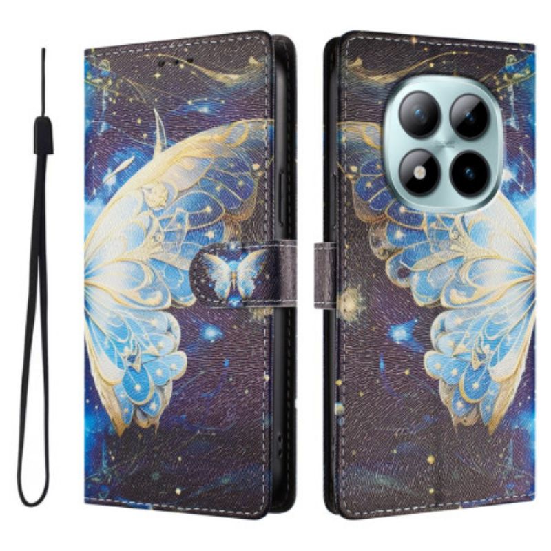 Läderfodral Xiaomi Redmi Note 15 Pro Plus 5g Telefonfodral Stor Fjäril