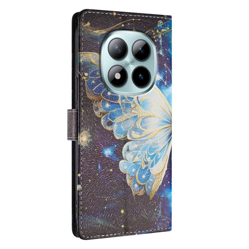 Läderfodral Xiaomi Redmi Note 15 Pro Plus 5g Telefonfodral Stor Fjäril