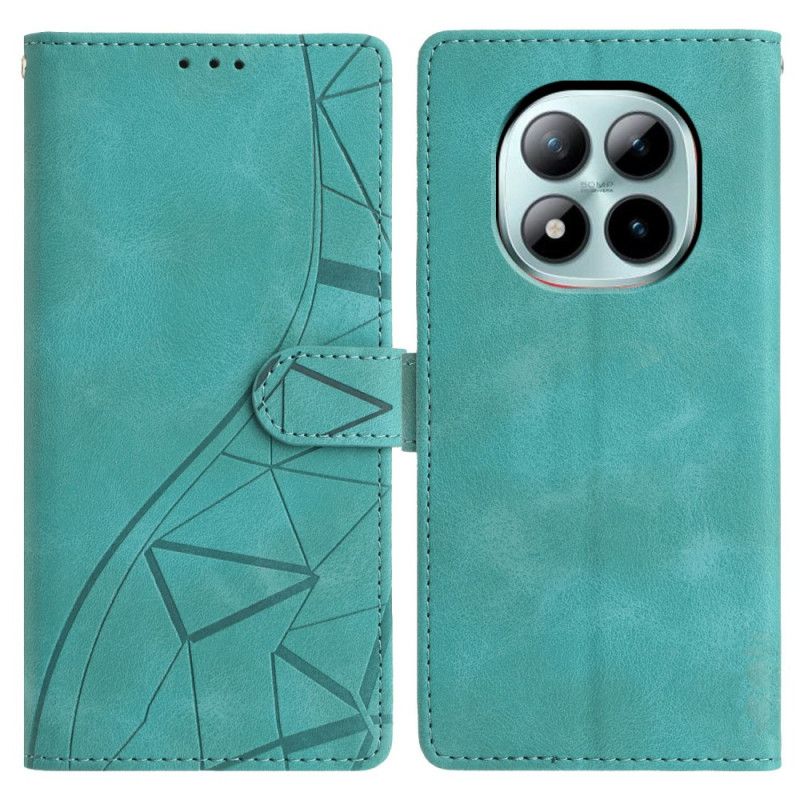 Läderfodral Xiaomi Redmi Note 15 Pro Plus 5g Telefonfodral Triangelmönster