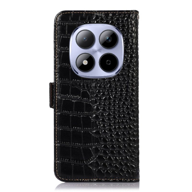 Läderskal Fodral Xiaomi Redmi Note 15 Pro Plus 5g Krokodilstrukturerat Läder