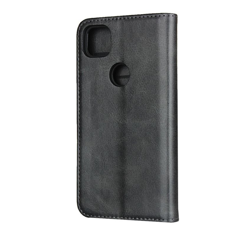 Folio-fodral Google Pixel 4a Svart Högkvalitativ Sömnad I Konstläder