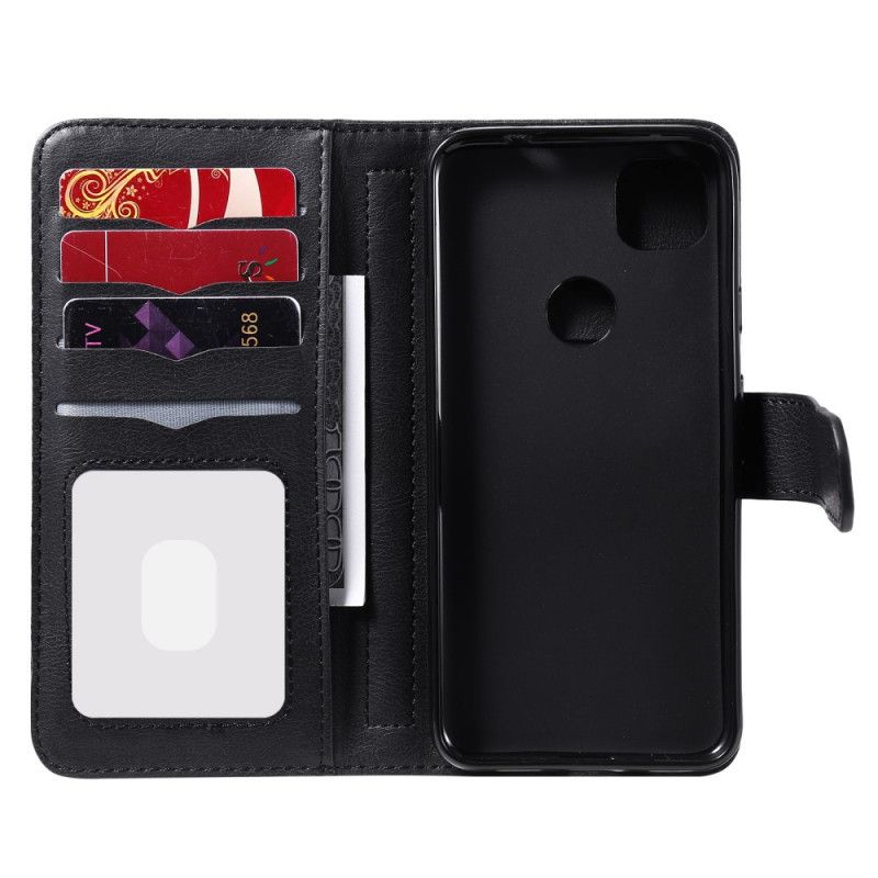 Läderfodral Google Pixel 4a Svart Mobilskal Multifunktion 10 Kortinnehavare