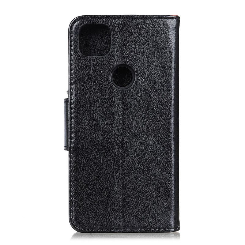 Läderfodral Google Pixel 4a Svart Mobilskal Nappaläderstil