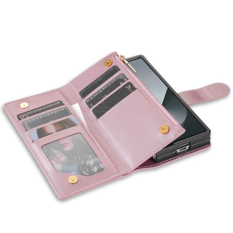 Fodral För Samsung Galaxy Z Fold 7 Vadderad Med Axelrem Och Rem