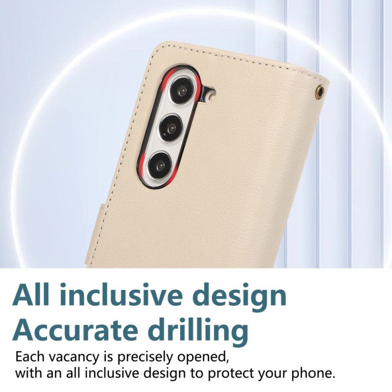 Läderfodral Samsung Galaxy Z Fold 7 Telefonfodral Plånbok Med Rem