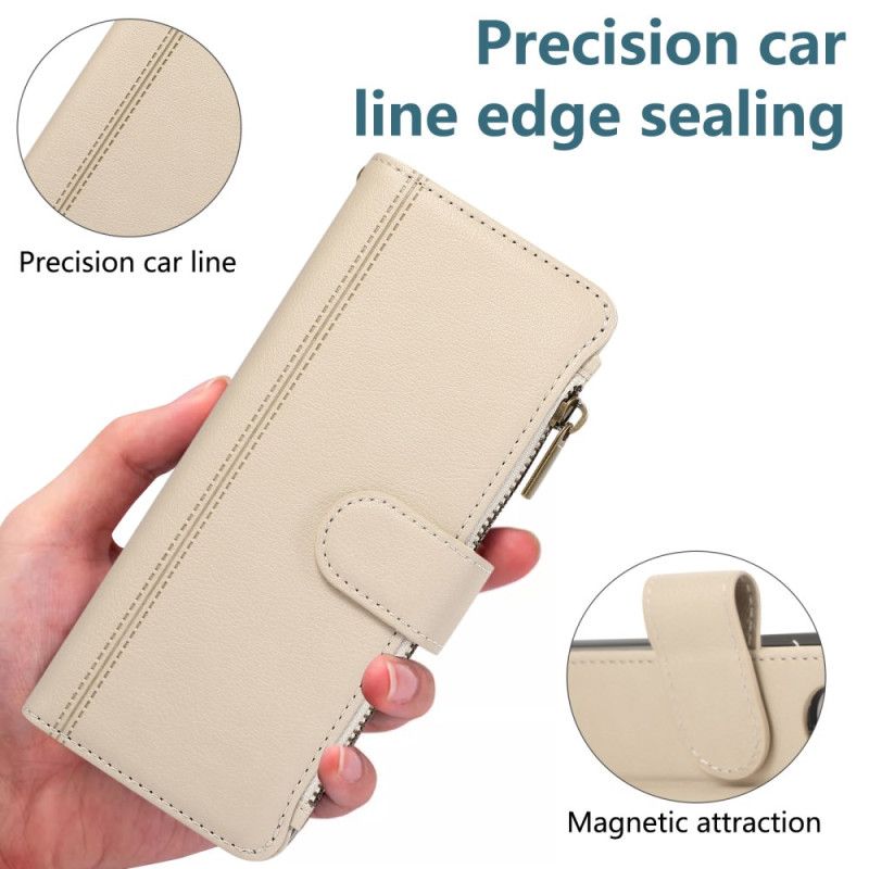 Läderfodral Samsung Galaxy Z Fold 7 Telefonfodral Plånbok Med Rem