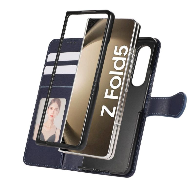 Läderfodral Samsung Galaxy Z Fold 7 Telefonfodral Präglat Mönster Med Rem