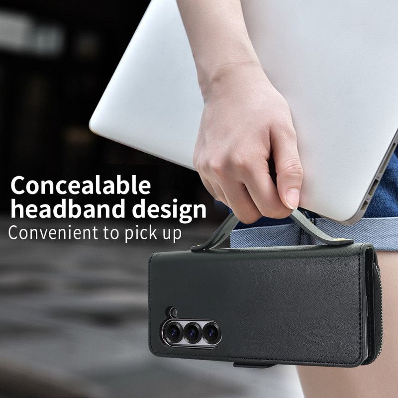 Samsung Galaxy Z Fold 7 Fodral Med Dragkedja Och Rem