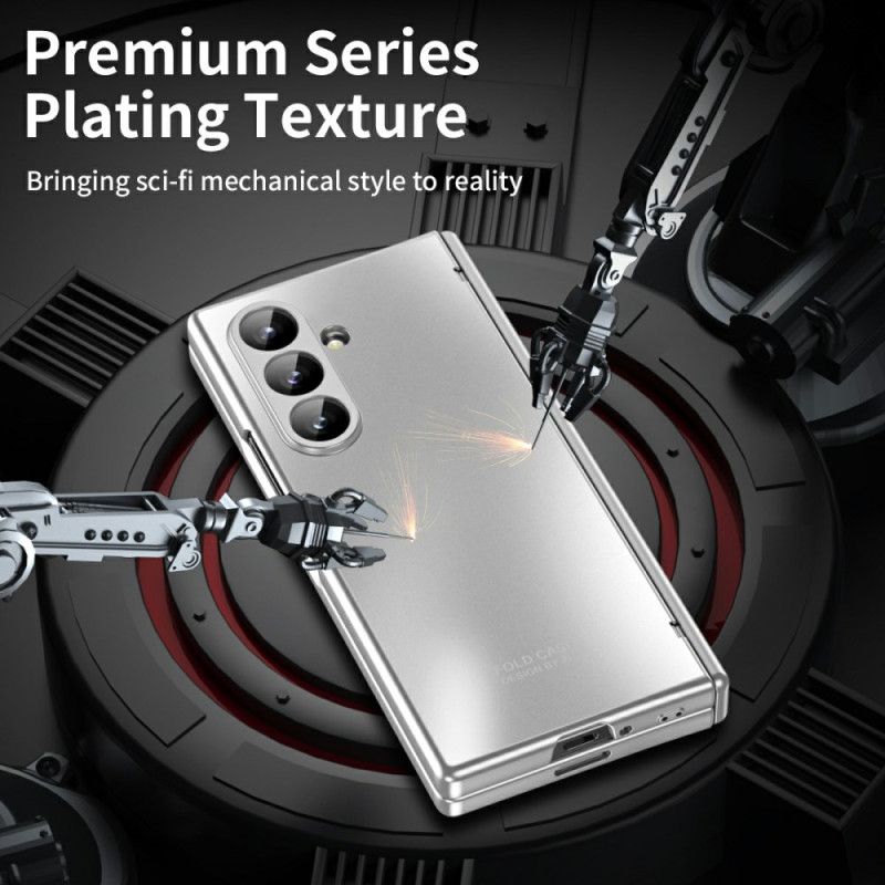 Skal För Samsung Galaxy Z Fold 7 Metallisk Effekt Med Skärmskydd
