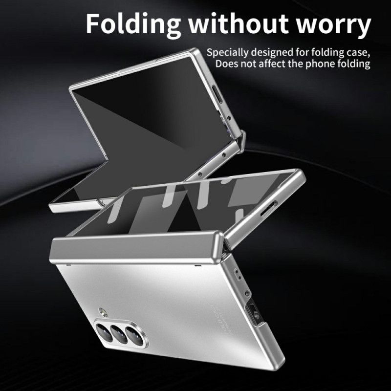 Skal För Samsung Galaxy Z Fold 7 Metallisk Effekt Med Skärmskydd