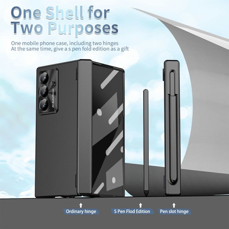 Skal För Samsung Galaxy Z Fold 7 Skärmskydd I Härdat Glas Och Pekpennahållare