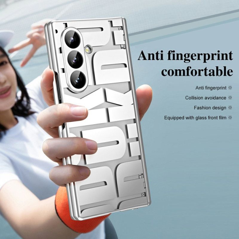 Skal Samsung Galaxy Z Fold 7 Bokstavsdesign Med Skärmskydd I Härdat Glas
