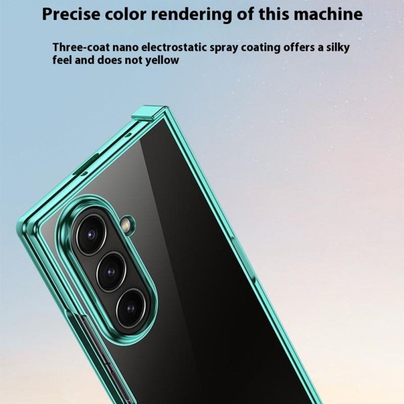 Skal Samsung Galaxy Z Fold 7 Gångjärnsdesign Med Metalleffekt