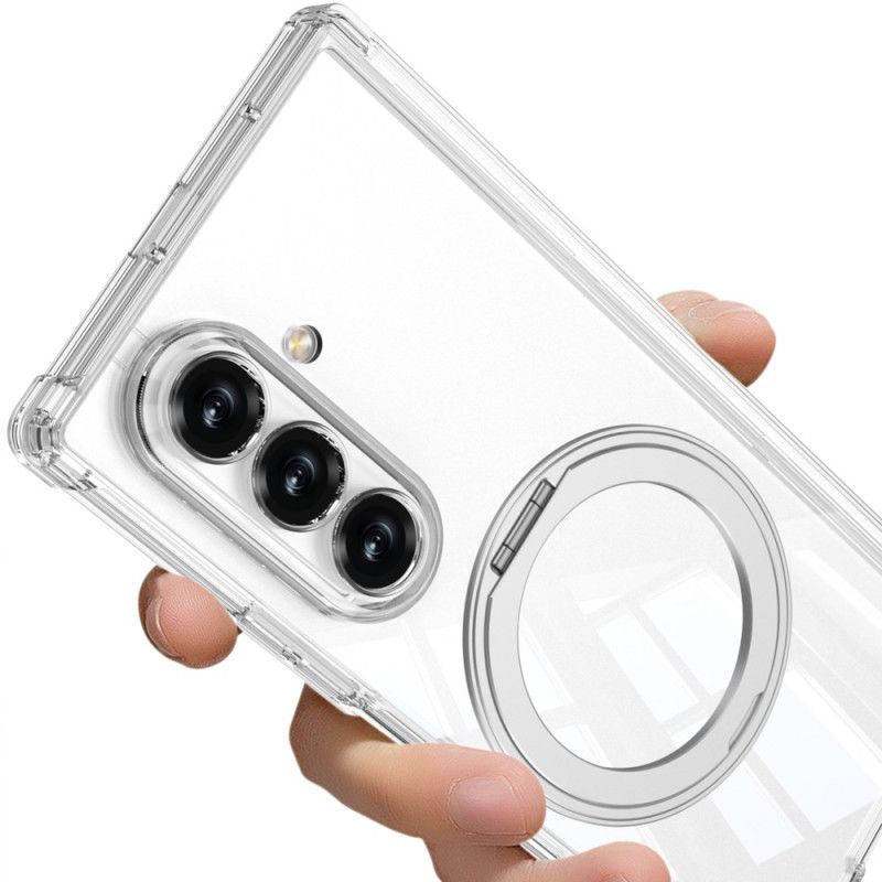 Skal Samsung Galaxy Z Fold 7 Genomskinligt Magnetiskt Gångjärn Med Stativ