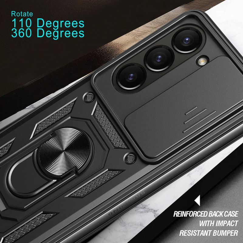 Skal Samsung Galaxy Z Fold 7 Ringhållare Och Glidande Kameraskydd