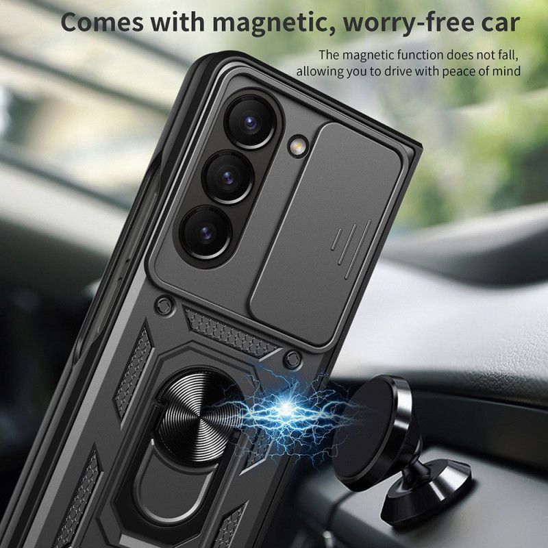 Skal Samsung Galaxy Z Fold 7 Ringhållare Och Glidande Kameraskydd