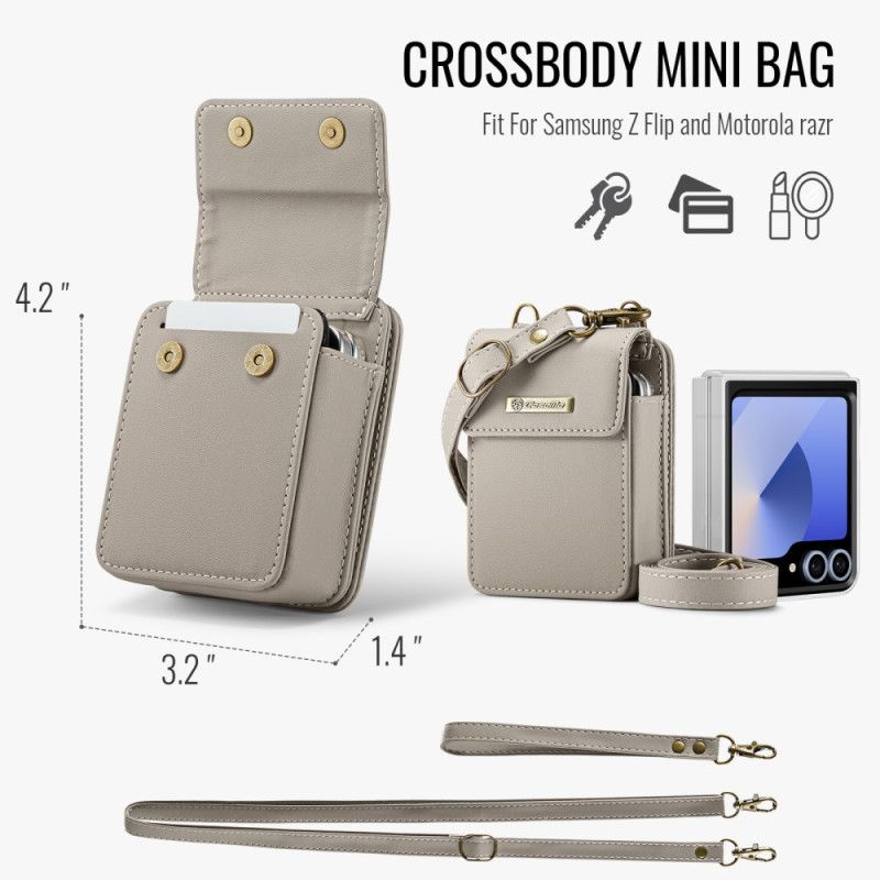 Fodral Samsung Galaxy Z Flip 7 Fe Rfid-plånbok Med Axelrem