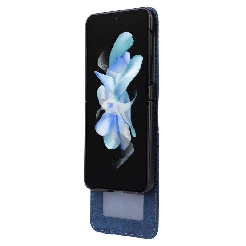 Skal För Samsung Galaxy Z Flip 7 Fe Läderkorthållare Med Effekt