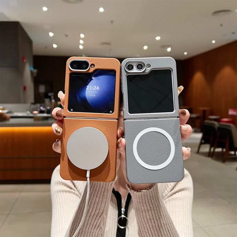 Skal För Samsung Galaxy Z Flip 7 Fe Läderstruktur