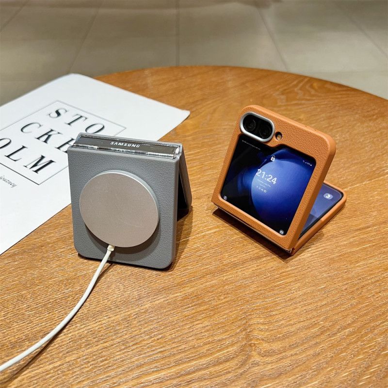 Skal För Samsung Galaxy Z Flip 7 Fe Läderstruktur