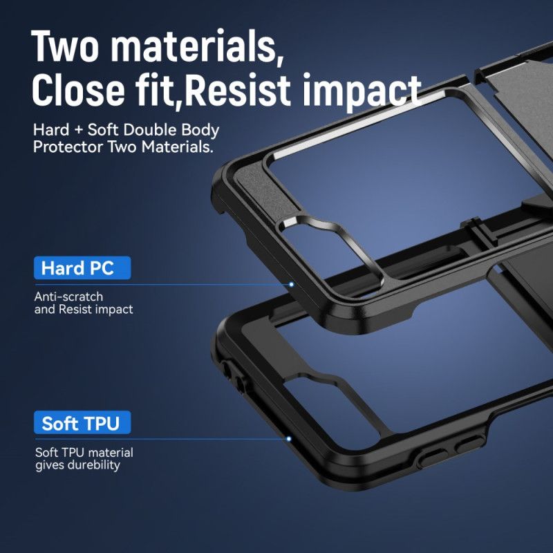 Skal För Samsung Galaxy Z Flip 7 Fe Robust Med Ringstativ