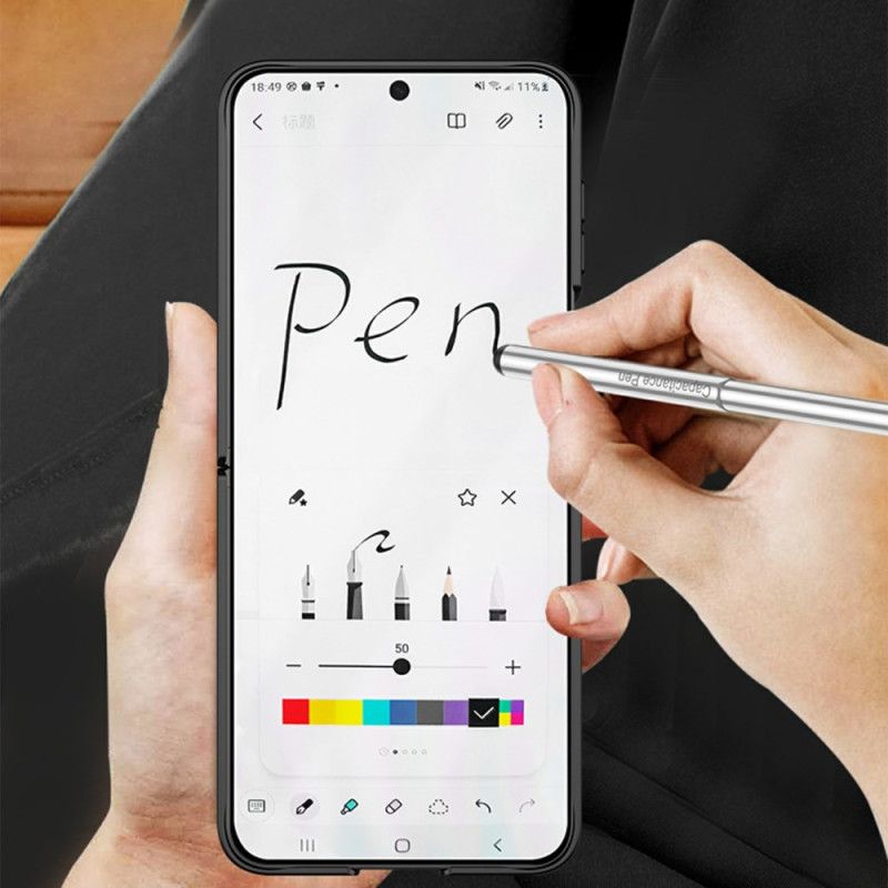 Skal För Samsung Galaxy Z Flip 7 Fe Stylus Och Magnetiskt Gångjärn