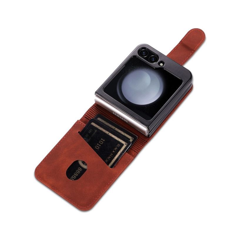 Skal Samsung Galaxy Z Flip 7 Fe Azns Korthållare I Konstläder