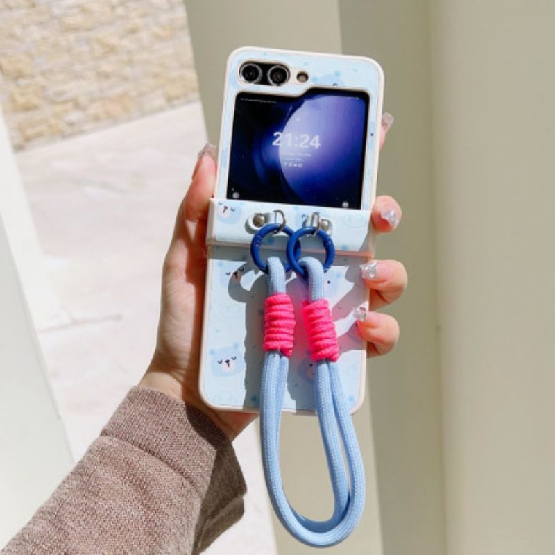 Skal Samsung Galaxy Z Flip 7 Fe Björndesign Och Handledsrem