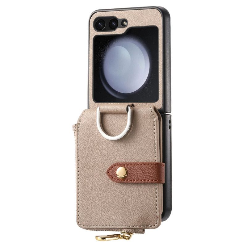 Skal Samsung Galaxy Z Flip 7 Fe Fack Med Dragkedja Och Ringhållare