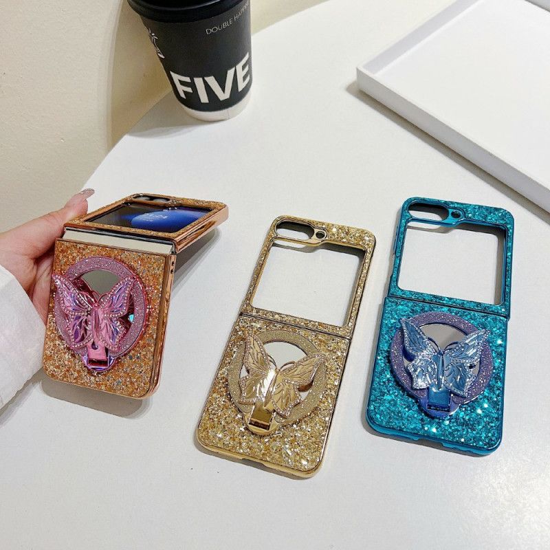 Skal Samsung Galaxy Z Flip 7 Fe Fjärilsställ Med Strass