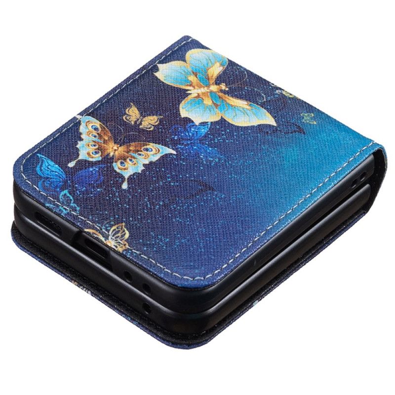 Skal Samsung Galaxy Z Flip 7 Fe Guldfärgade Fjärilar