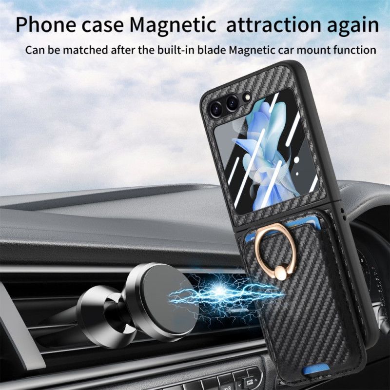 Skal Samsung Galaxy Z Flip 7 Fe Korthållare I Kolfiber