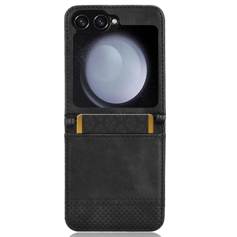 Skal Samsung Galaxy Z Flip 7 Fe Korthållare I Retro-läderstil