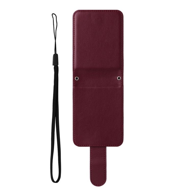 Skal Samsung Galaxy Z Flip 7 Fe Korthållare Med Lädereffekt