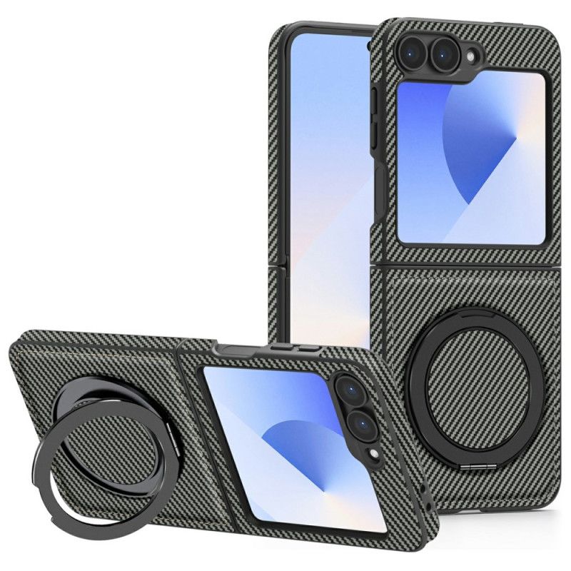 Skal Samsung Galaxy Z Flip 7 Fe Magnetisk Kolfiber Och Stativ